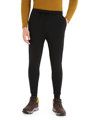 Pánské Kalhoty Jogger Icebreaker ZoneKnit™ Merino Černé | CZ 1804UZGT